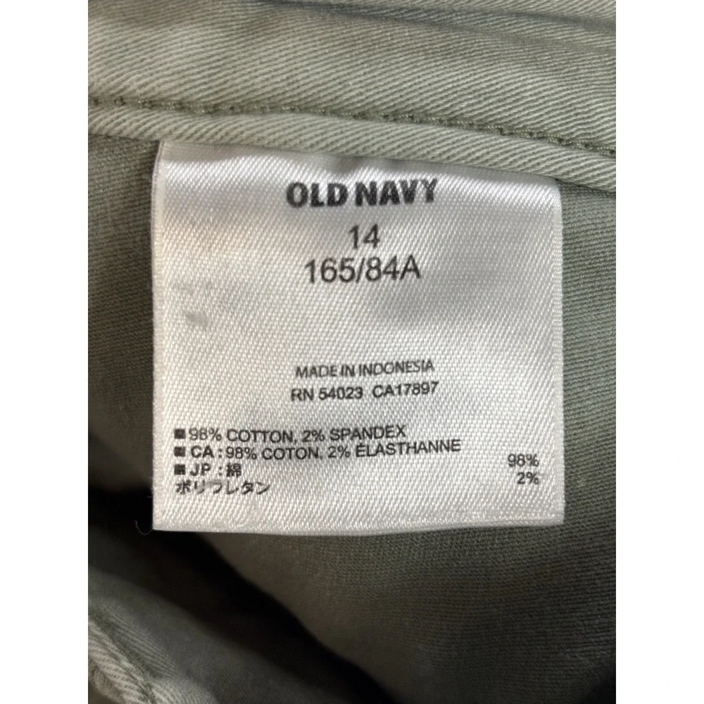 Old Navy Girls 14 Light Green Y2K Utility Mini Skirt Grunge Urban Streetwear‎
